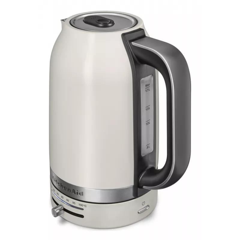 KitchenAid 5KEK1701EPL elektriskā tējkanna 1,7 L 2400 W melna, nerūsējošā tērauda, balta