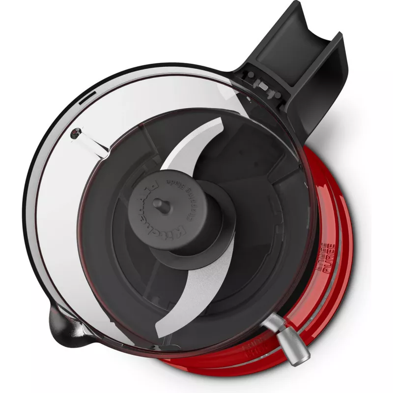 KitchenAid 5KFC3516EER 0,83 L 240 W Melns, Sarkans, Nerūsējošais tērauds