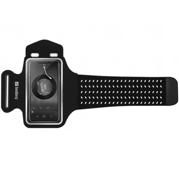 Sandberg Sport Armband AIR 4.7'', Rokas apsēja futlāris, Jebkura zīmola, 11.9 cm (4.7 collas), Melns