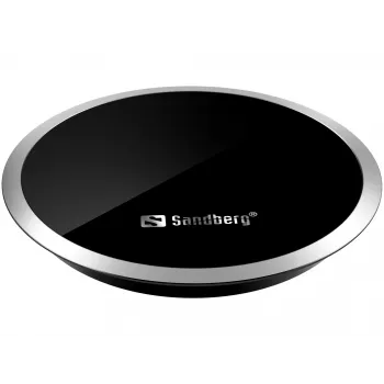 Sandberg bezvadu galda lādētājs 10 W, iekštelpām, USB, bezvadu uzlāde, 0,8 m, melns