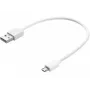 Sandberg MicroUSB sinhronizācijas/uzlādes kabelis 0,2 m, 0,2 m, USB A, Micro-USB B, USB 2.0, Balts