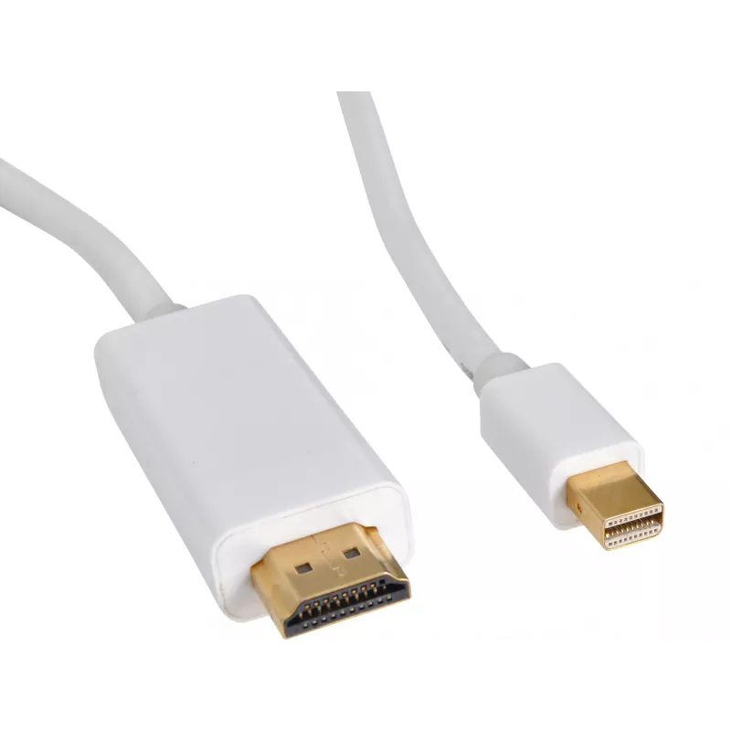 Sandberg MiniDP 1.2 > HDMI 4K 2m, 2 m, Mini DisplayPort, HDMI, vīrišķais, vīrišķais, balts