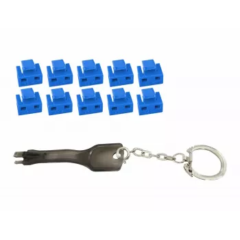 Microconnect MC-RJ45PORTBLOCK-B porta bloķētājs RJ-45 zils 10 gab.