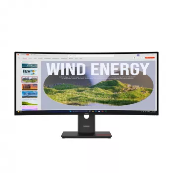 Lenovo ThinkVision T34WD-40 monitors, 86,4 cm (34 collas), 3440 x 1440 pikseļi, Wide Quad HD, LED, 6 ms, melns