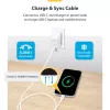StarTech.com 1m (3,3 pēdas) balts USB-C uzlādes kabelis, 2 gab. iepakojumā, USB C kabelis, USB 2.0 Type-C klēpjdatora lādētāja vads, 60W 3A Power Delivery, TPE apvalks, USB-C datu pārraides kabelis, M/M