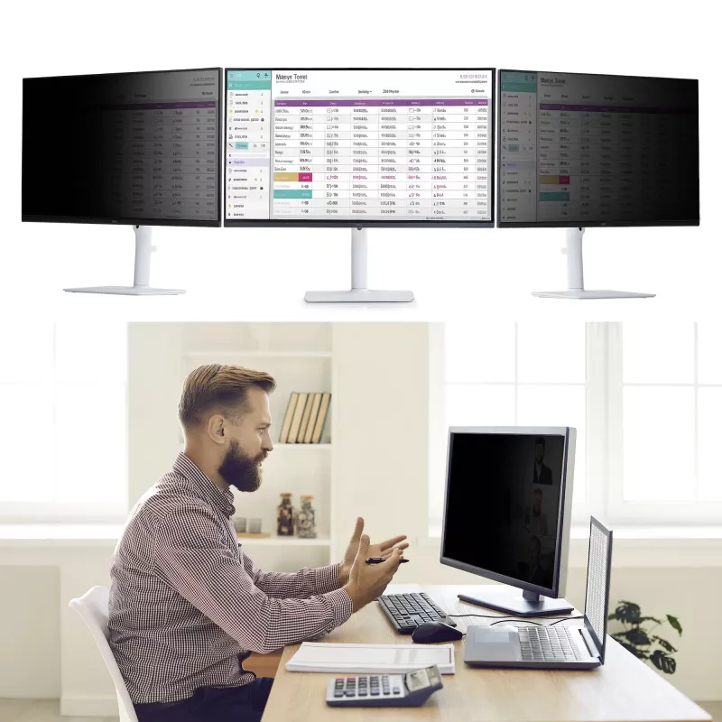 StarTech.com magnētiskais monitora privātuma ekrāns 24 collu 16:10 displejam, noņemams filtrs, pretatspīduma/spīdīgas puses, zilās gaismas samazinoša ekrāna aizsargplēve, TAA