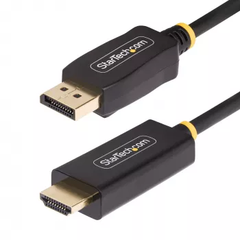 StarTech.com 4 m DisplayPort uz HDMI adaptera kabelis, 4K 60 Hz ar HDR, DP uz HDMI 2.0b, aktīvs video pārveidotājs, DisplayPort galddators uz HDMI monitoru