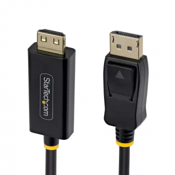 StarTech.com 2 m DisplayPort–HDMI adaptera kabelis ar satverošiem savienotājiem, 4K 60 Hz, HDR, vienvirziena DP–HDMI video pārveidotājs, DP galddators–HDMI monitors