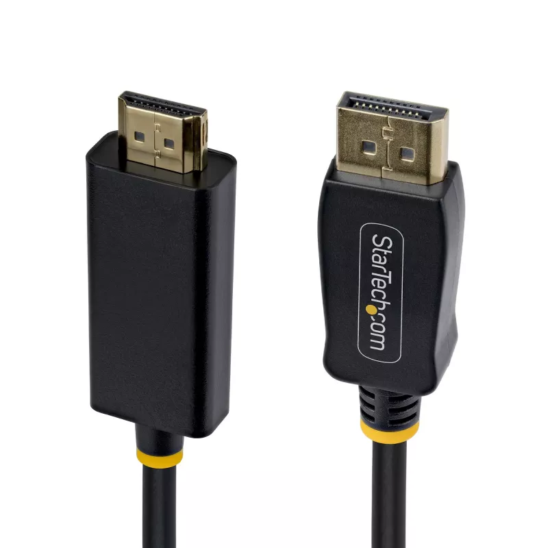 StarTech.com 2 m DisplayPort–HDMI adaptera kabelis ar satverošiem savienotājiem, 4K 60 Hz, HDR, vienvirziena DP–HDMI video pārveidotājs, DP galddators–HDMI monitors
