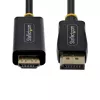 StarTech.com 2 m DisplayPort–HDMI adaptera kabelis ar satverošiem savienotājiem, 4K 60 Hz, HDR, vienvirziena DP–HDMI video pārveidotājs, DP galddators–HDMI monitors