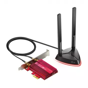 TP-Link AX3000 Wi-Fi 6 Bluetooth 5.0 PCIe adapteris, iekšējs, bezvadu, PCI Express, WLAN / Bluetooth, 2402 Mbit/s, melns, sarkans