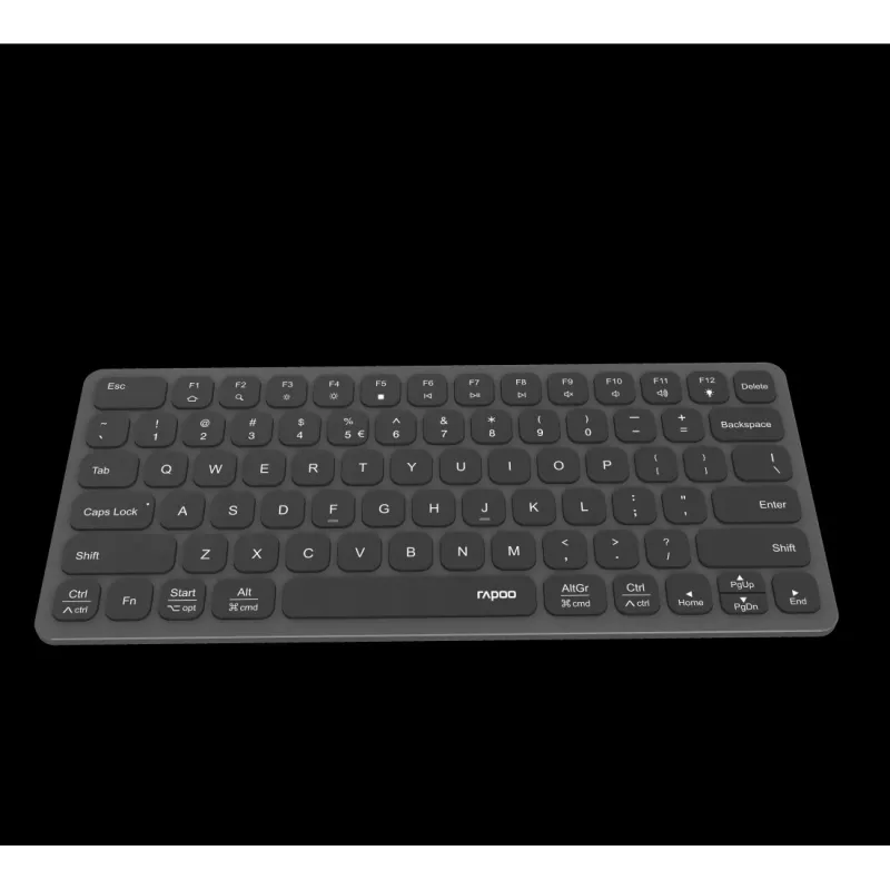 Rapoo UCK-6001 īpaši plāna klaviatūra ar 8-in-1 USB-C daudzportu adapteri, QWERTZ