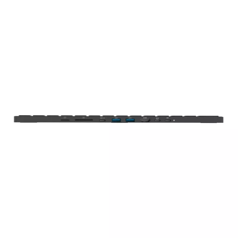 Rapoo UCK-6001 īpaši plāna klaviatūra ar 8-in-1 USB-C daudzportu adapteri, QWERTZ