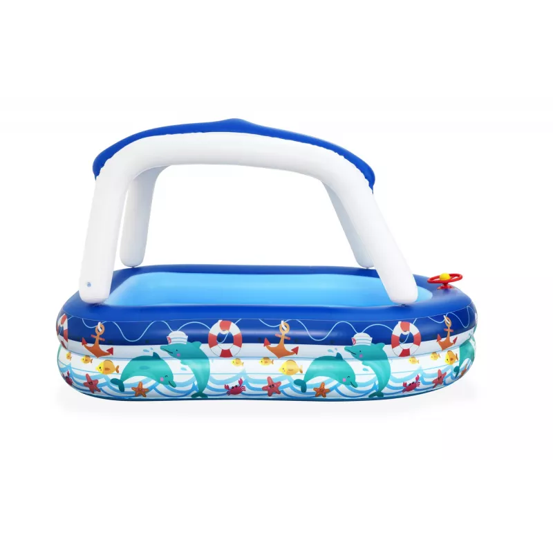 Bestway Sea Captain piepūšamais ģimenes baseins ar UV Careful saulessargu