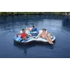 Bestway Hydro-Force Rapid Rider II dubultā upes caurule, daudzkrāsaina, peldoša caurule, raksts, zēnam/meitenei, 180 kg, 2 personām