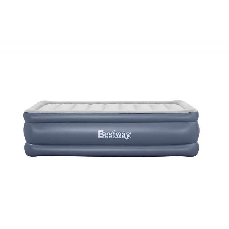 Bestway Tritech piepūšamais matracis, divguļamā gulta ar iebūvētu maiņstrāvas sūkni un pretmikrobu pārklājumu 1,91 m x 97 cm x 51 cm