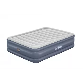 Bestway Tritech piepūšamais matracis Queen ar iebūvētu maiņstrāvas sūkni un pretmikrobu pārklājumu 2,03 m x 1,52 m x 51 cm