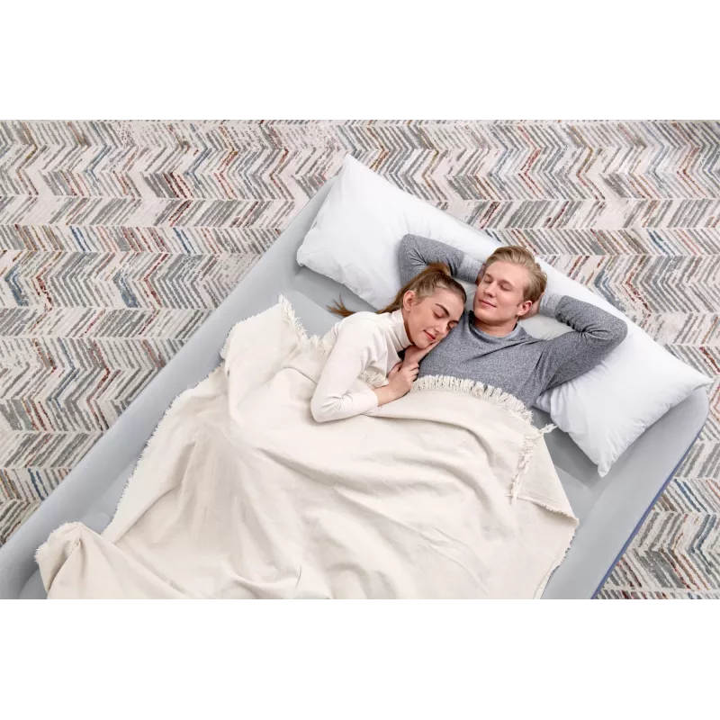 Bestway Tritech piepūšamais matracis Queen ar iebūvētu maiņstrāvas sūkni un pretmikrobu pārklājumu 2,03 m x 1,52 m x 51 cm