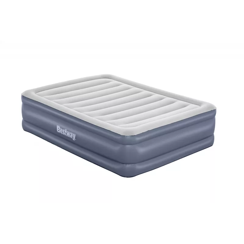 Bestway Tritech piepūšamais matracis Queen ar iebūvētu maiņstrāvas sūkni un pretmikrobu pārklājumu 2,03 m x 1,52 m x 51 cm