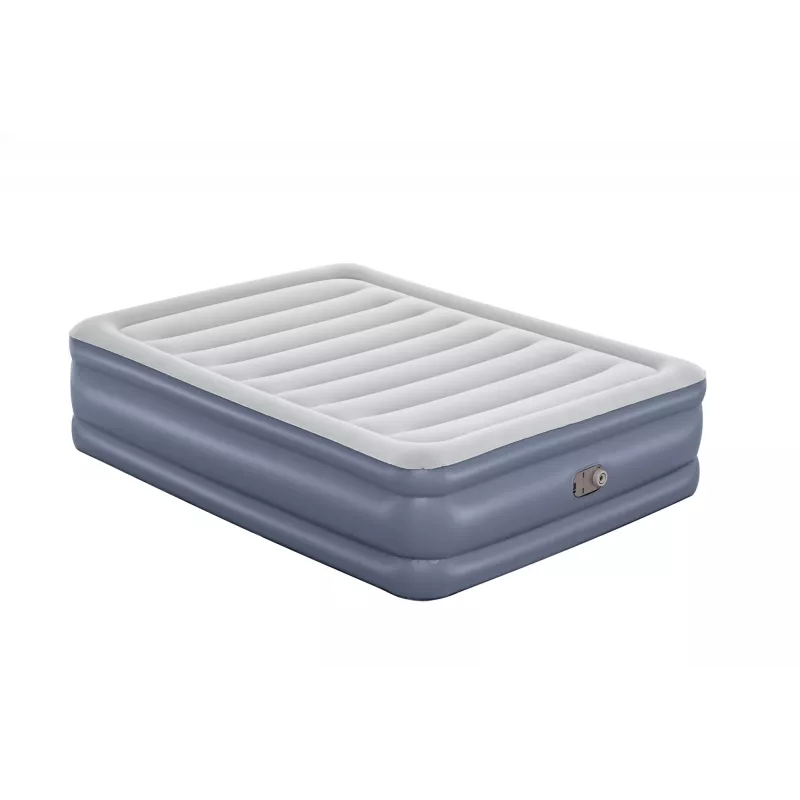 Bestway Tritech piepūšamais matracis Queen ar iebūvētu maiņstrāvas sūkni un pretmikrobu pārklājumu 2,03 m x 1,52 m x 51 cm