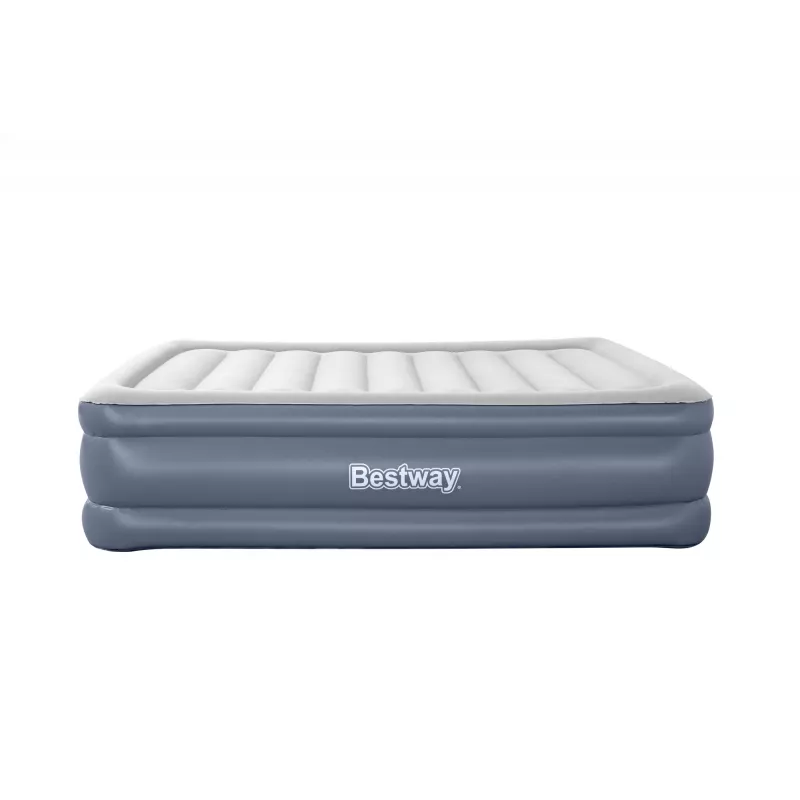Bestway Tritech piepūšamais matracis Queen ar iebūvētu maiņstrāvas sūkni un pretmikrobu pārklājumu 2,03 m x 1,52 m x 51 cm