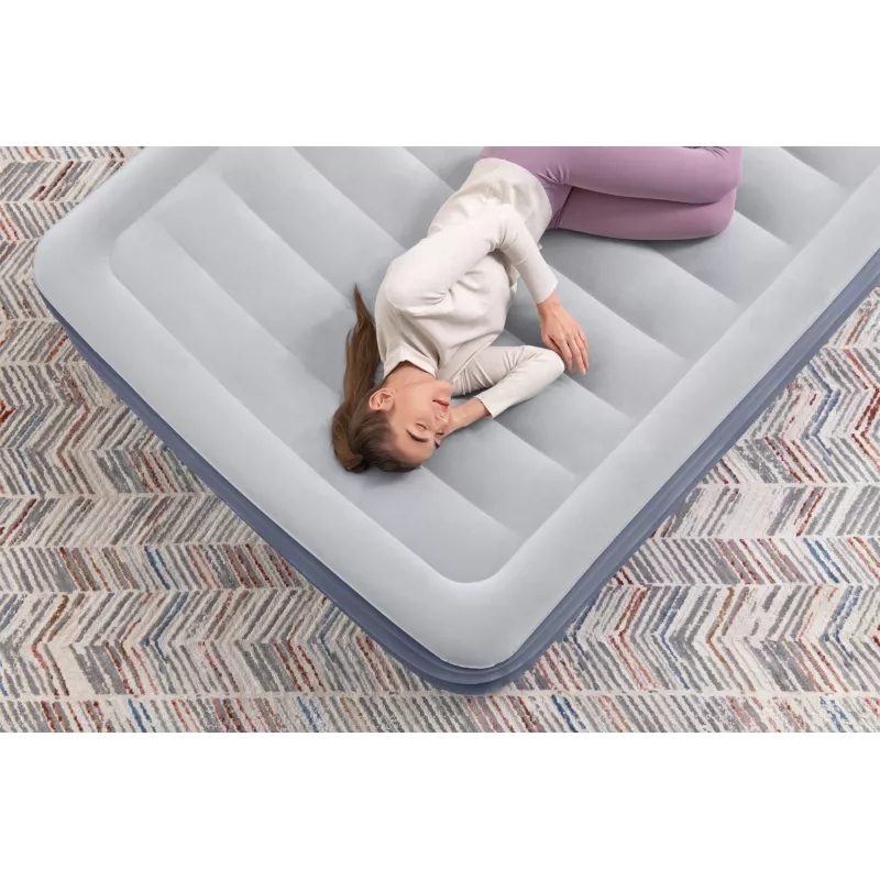 Bestway Tritech piepūšamais matracis Queen ar iebūvētu maiņstrāvas sūkni un pretmikrobu pārklājumu 2,03 m x 1,52 m x 51 cm