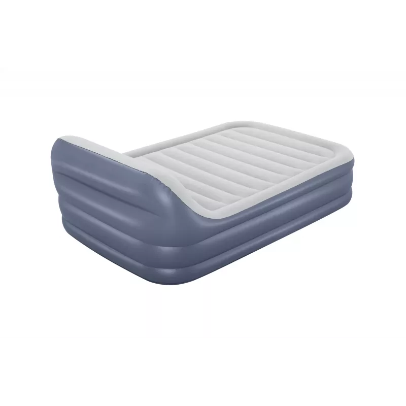Bestway Tritech SleekFlow galvgaļa piepūšamais matracis Queen ar iebūvētu maiņstrāvas sūkni un pretmikrobu pārklājumu 2,26 m x 1,52 m x 84 cm