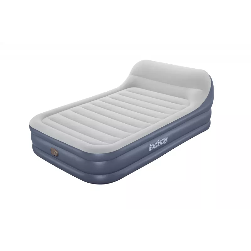 Bestway Tritech SleekFlow galvgaļa piepūšamais matracis Queen ar iebūvētu maiņstrāvas sūkni un pretmikrobu pārklājumu 2,26 m x 1,52 m x 84 cm
