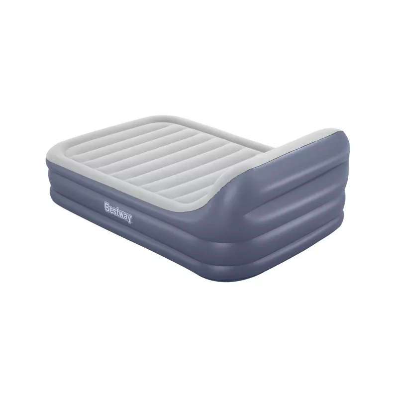 Bestway Tritech SleekFlow galvgaļa piepūšamais matracis Queen ar iebūvētu maiņstrāvas sūkni un pretmikrobu pārklājumu 2,26 m x 1,52 m x 84 cm