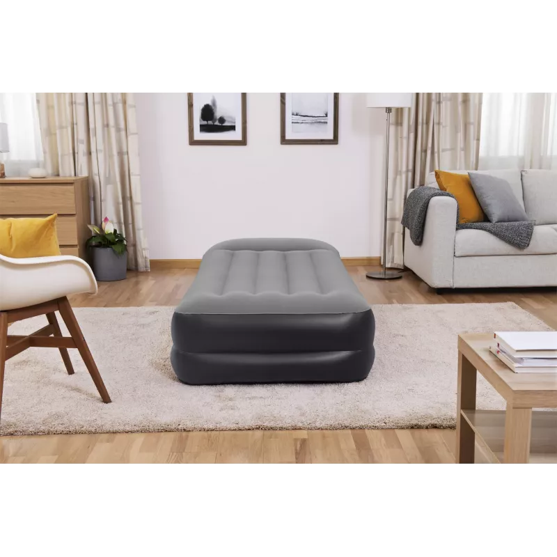 Bestway Tritech piepūšamais matracis, vienvietīgs, ar iebūvētu maiņstrāvas sūkni un antimikrobu pārklājumu, 1,91 m x 97 cm x 46 cm