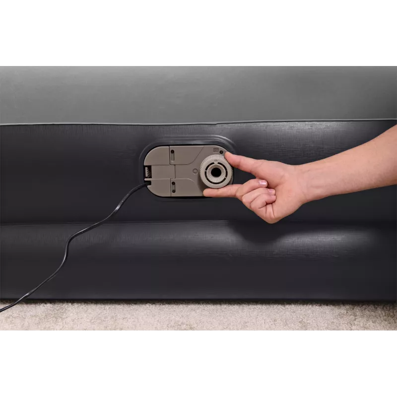Bestway Tritech piepūšamais matracis Queen ar iebūvētu maiņstrāvas sūkni un pretmikrobu pārklājumu 2,03 m x 1,52 m x 46 cm