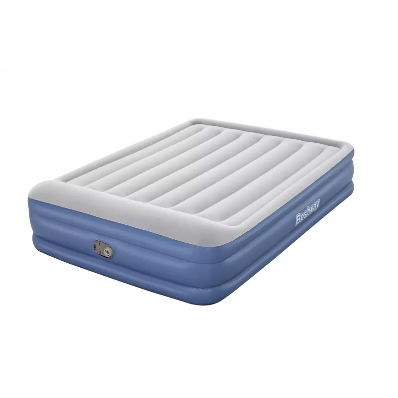 Bestway Tritech gaisa matracis Queen ar iebūvētu maiņstrāvas sūkni un pretmikrobu pārklājumu 2,03 m x 1,52 m x 46 cm