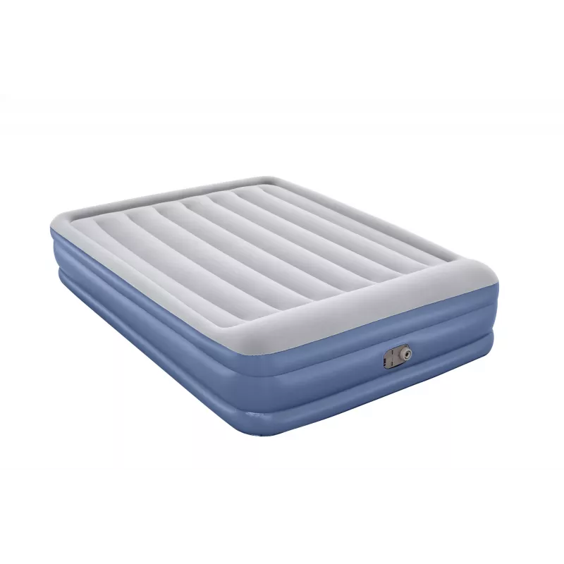 Bestway Tritech gaisa matracis Queen ar iebūvētu maiņstrāvas sūkni un pretmikrobu pārklājumu 2,03 m x 1,52 m x 46 cm