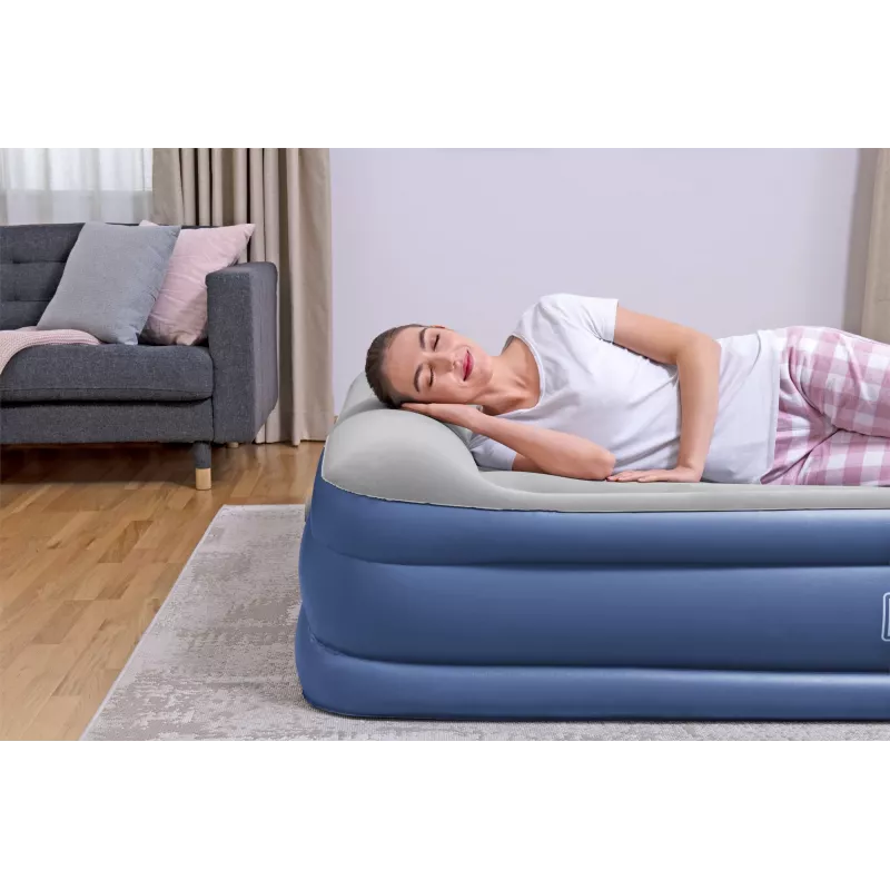 Bestway Tritech gaisa matracis Queen ar iebūvētu maiņstrāvas sūkni un pretmikrobu pārklājumu 2,03 m x 1,52 m x 46 cm