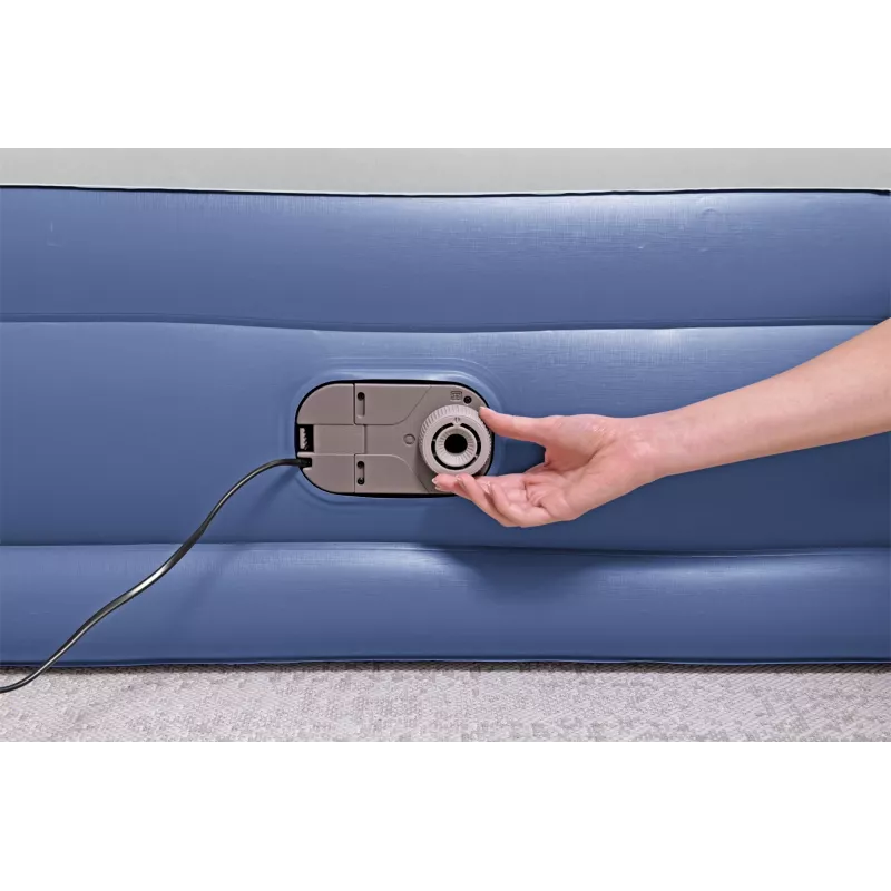 Bestway Tritech gaisa matracis Queen ar iebūvētu maiņstrāvas sūkni un pretmikrobu pārklājumu 2,03 m x 1,52 m x 46 cm