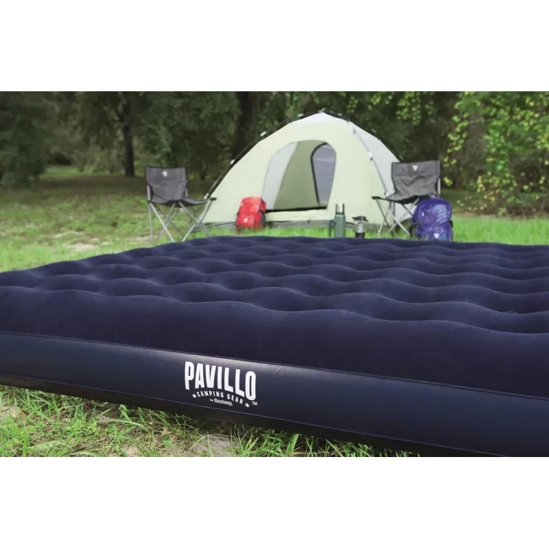 Bestway Flocked Airbed - King - 2.03m x 1.83m x 22cm, dubultais matracis
