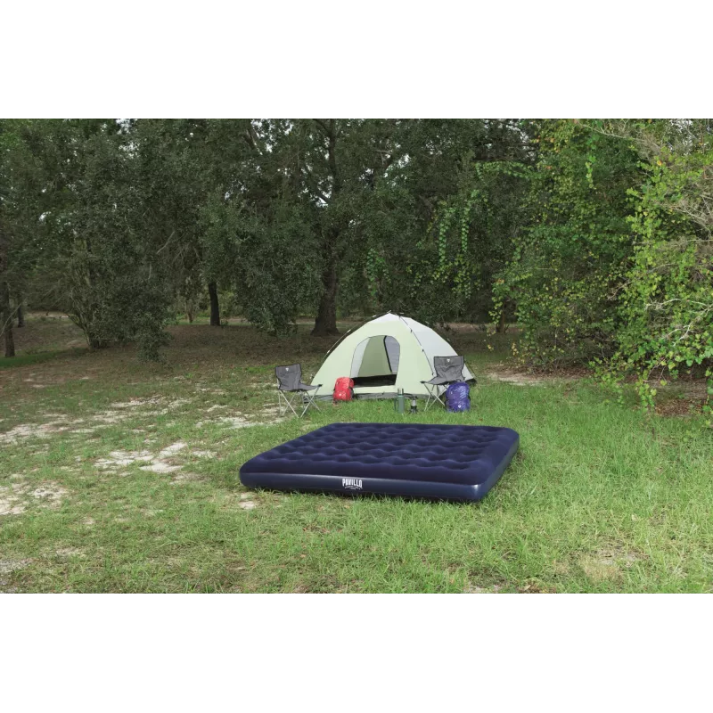 Bestway Flocked Airbed - King - 2.03m x 1.83m x 22cm, dubultais matracis