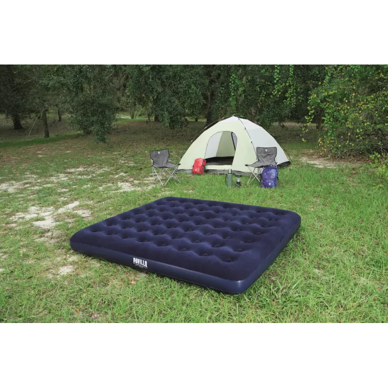 Bestway Flocked Airbed - King - 2.03m x 1.83m x 22cm, dubultais matracis