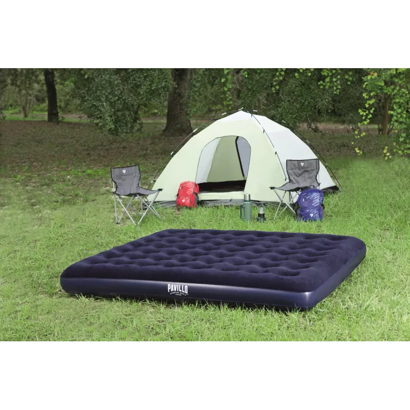 Bestway Flocked Airbed - King - 2.03m x 1.83m x 22cm, dubultais matracis