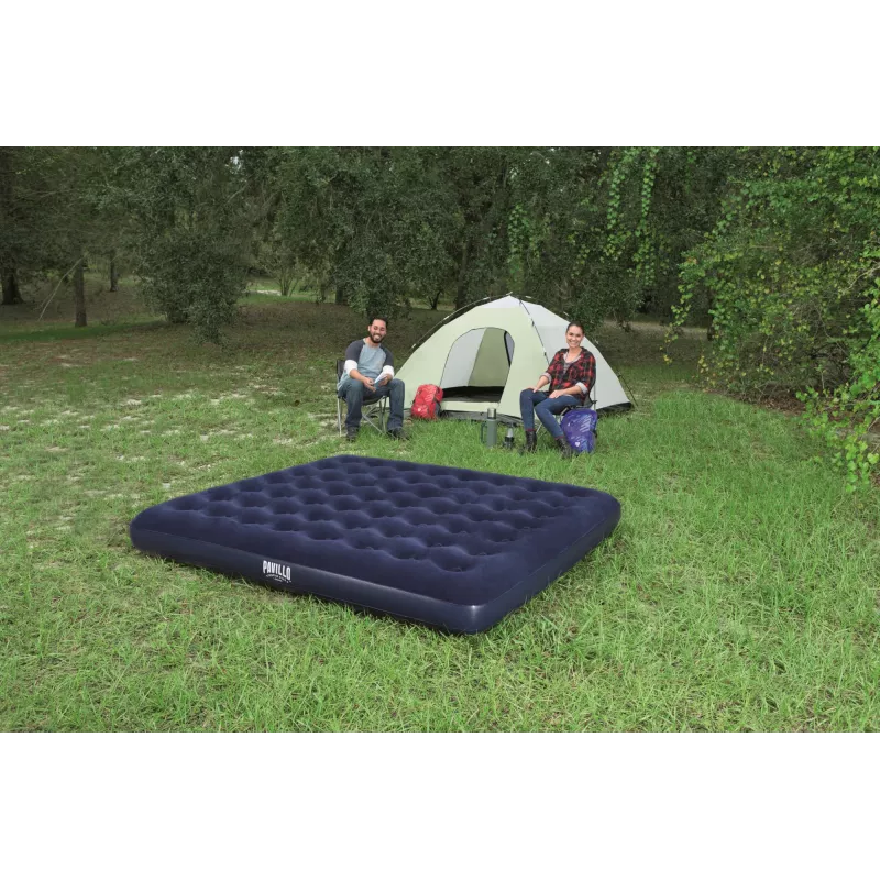 Bestway Flocked Airbed - King - 2.03m x 1.83m x 22cm, dubultais matracis