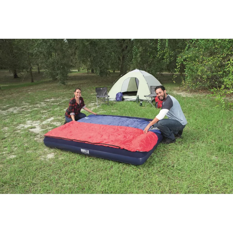 Bestway Flocked Airbed - King - 2.03m x 1.83m x 22cm, dubultais matracis