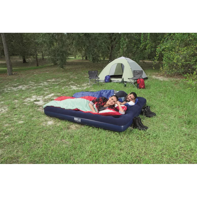 Bestway Flocked Airbed - King - 2.03m x 1.83m x 22cm, dubultais matracis