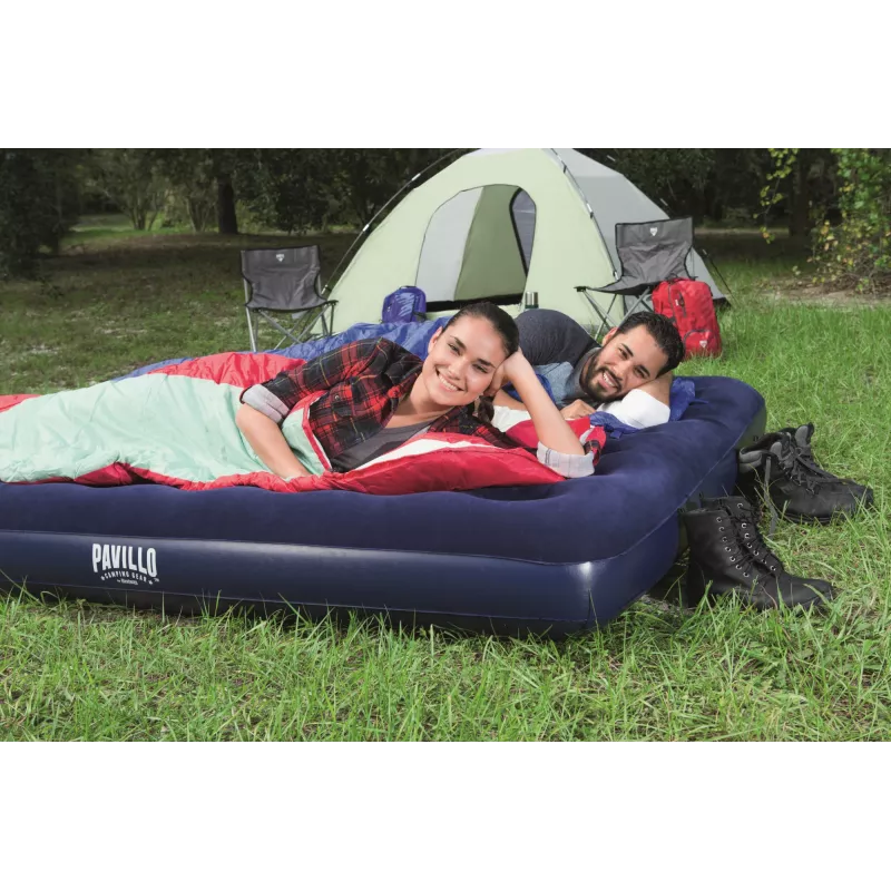 Bestway Flocked Airbed - King - 2.03m x 1.83m x 22cm, dubultais matracis