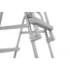 Bestway Flip & Lock virszemes baseina kāpnes 1,07 m, Pelēkas, Metāls, 150 kg, 3 pakāpieni, 107 cm