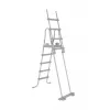 Bestway Flip & Lock virszemes baseina kāpnes 1,32 m, Kāpnes, Pelēkas, Metāls, Plastmasa, 150 kg, 4 pakāpieni, EN16582