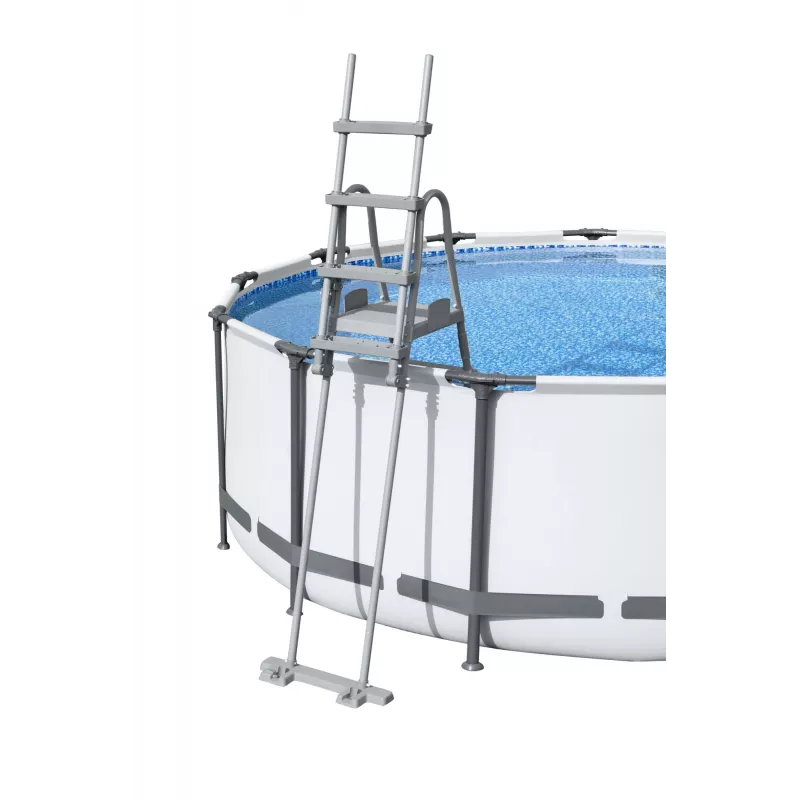 Bestway Flip & Lock virszemes baseina kāpnes 1,32 m, Kāpnes, Pelēkas, Metāls, Plastmasa, 150 kg, 4 pakāpieni, EN16582