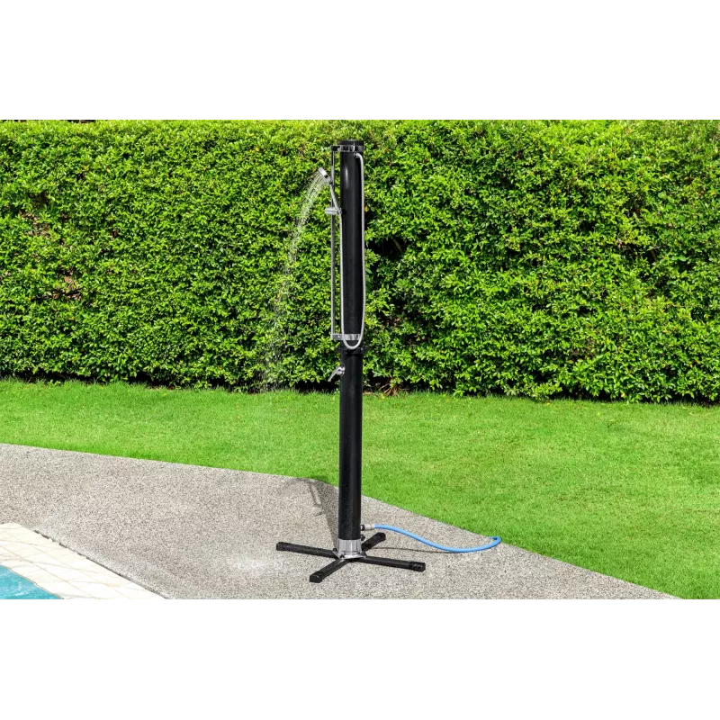 Bestway SolarFlow 20 L āra duša, brīvi stāvoša, melna, metāls, PVC, 20 L, EN1112, 620 mm