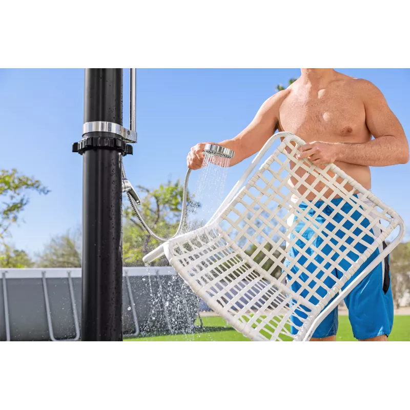 Bestway SolarFlow 20 L āra duša, brīvi stāvoša, melna, metāls, PVC, 20 L, EN1112, 620 mm