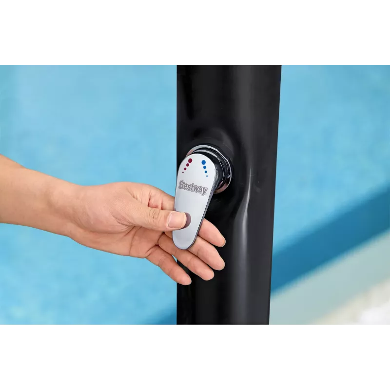 Bestway SolarFlow 20 L āra duša, brīvi stāvoša, melna, metāls, PVC, 20 L, EN1112, 620 mm