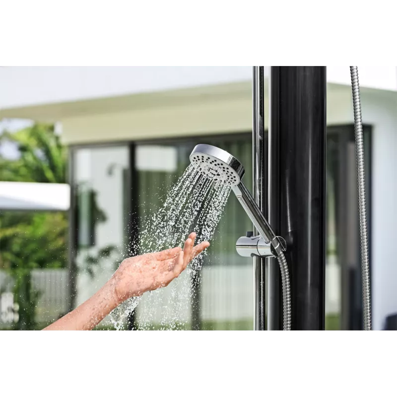 Bestway SolarFlow 20 L āra duša, brīvi stāvoša, melna, metāls, PVC, 20 L, EN1112, 620 mm